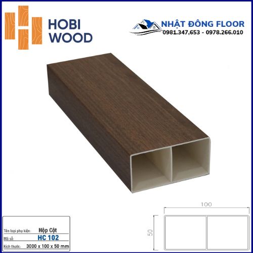 Thanh Lam Hộp Nhựa Giả Gỗ Hobi Wood 100x50mm HC102
