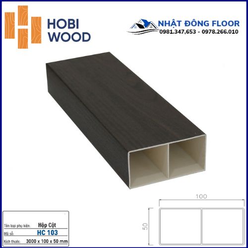 Thanh Lam Hộp Nhựa Giả Gỗ Hobi Wood 100x50mm HC103