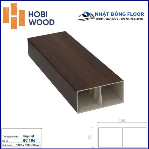 Thanh Lam Hộp Nhựa Giả Gỗ Hobi Wood 100x50mm HC104