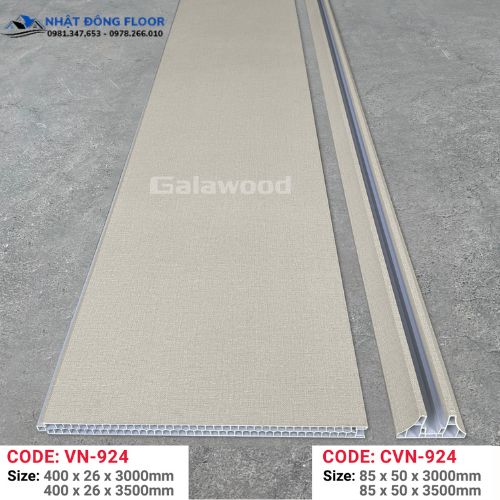 Vách Ngăn Nhựa Nano 2 Mặt Galawood VN-924 Gam Màu Kem Nhạt