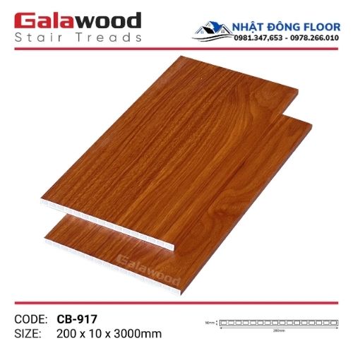 Cổ Bậc Cầu Thang Nhựa Giả Gỗ Galawood CB-917