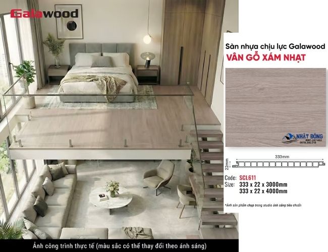Công Trình Sàn Chịu Lực Galawood SCL-611 Xám Khói
