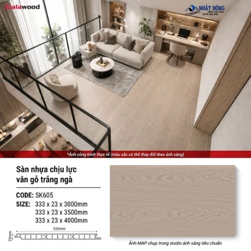 Công Trình Sàn Chịu Lực Galawood SK-605 Màu Trắng Ngà