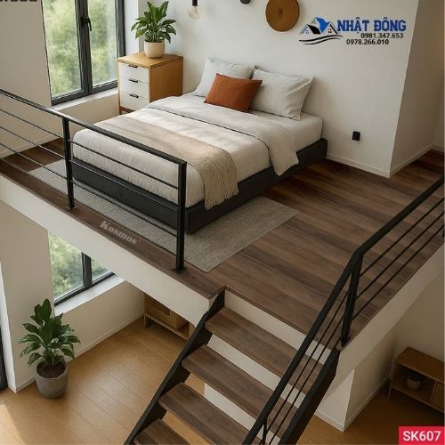 Công Trình Sàn Chịu Lực Galawood SK-607 Màu Nâu Vàng