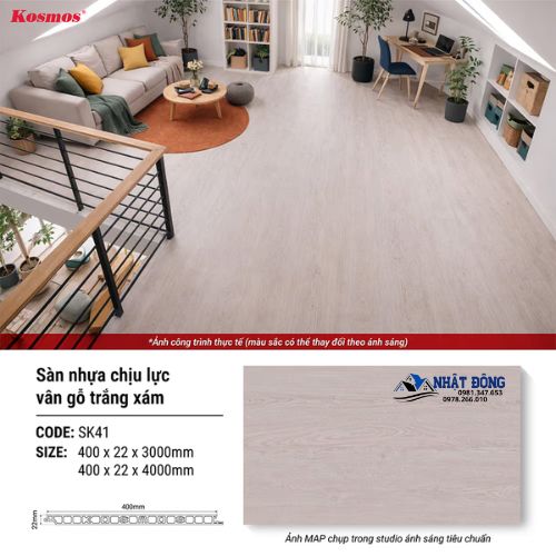 Công Trình Sàn Chịu Lực Galawood SK41 Trắng Xám