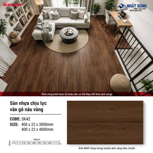 Công Trình Sàn Chịu Lực Galawood SK42 Nâu Vàng