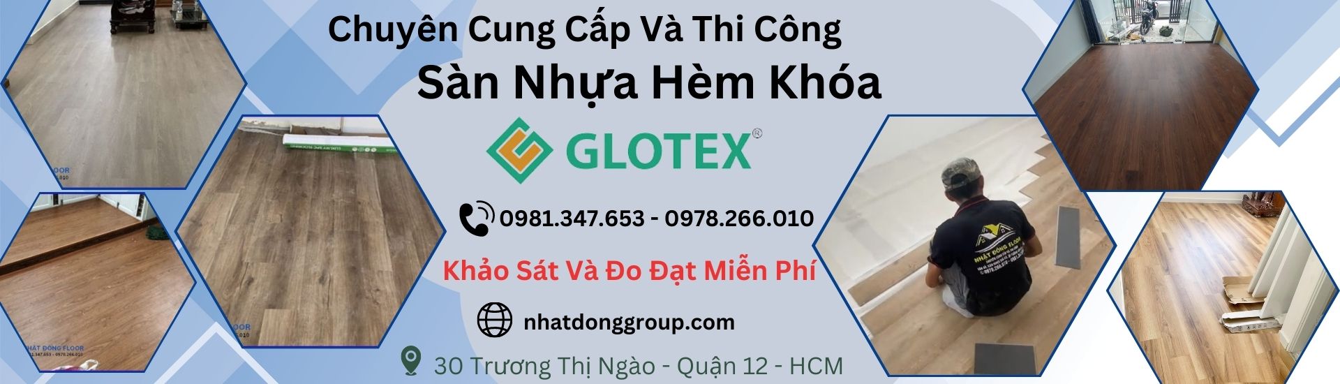 Sàn Nhựa Hèm Khóa Glotex Tại Hồ Chí Minh,Long An , Bình Dương, Đồng Nai