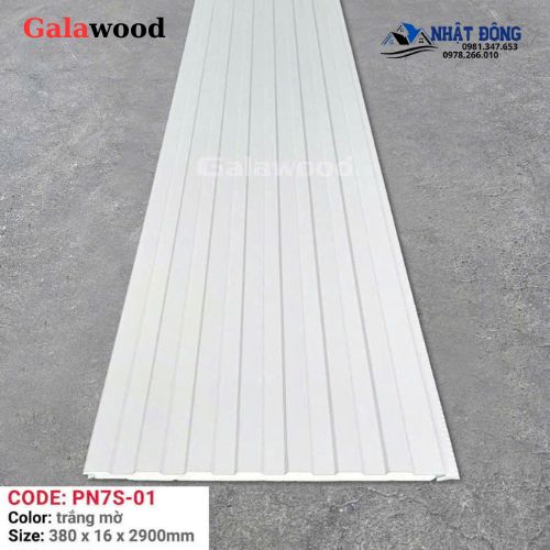 Tấm Ốp Panel Cách Nhiệt Galawood 7 Sóng Trắng PN7S-01