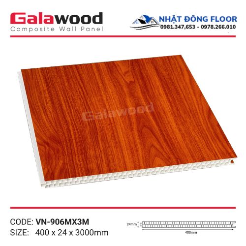 Vách Ngăn Phòng Nhựa Giả Gỗ Galawood Có Cấu Tạo Cứng Cáp