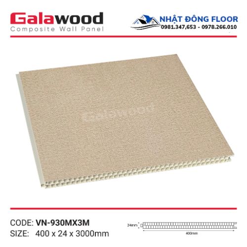 Vách Ngăn Phòng Nhựa Giả Gỗ Galawood Có Cấu Tạo Cứng Cáp