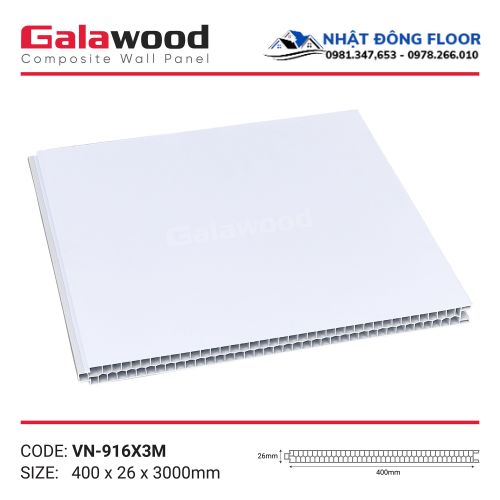 Vách Ngăn Phòng Nhựa Giả Gỗ Galawood Có Cấu Tạo Cứng Cáp