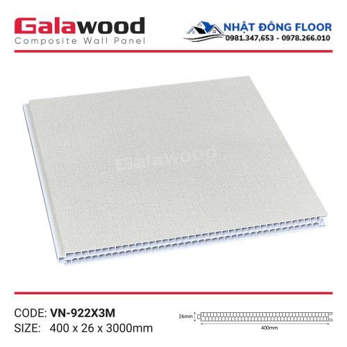Vách Ngăn Phòng Nhựa Giả Gỗ Galawood Có Cấu Tạo Cứng Cáp