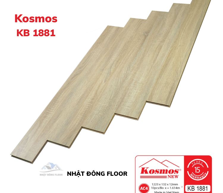 Sàn Gỗ Kosmos KB1881 Dày 12mm Khả Năng Cách Âm Chống Ẩm Tốt