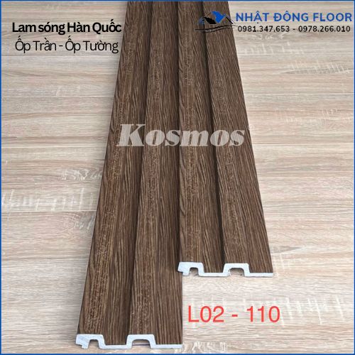 Lam 2 Sóng Hàn Quốc L02-110 Với Tông Màu Nâu Trầm Sang Trọng