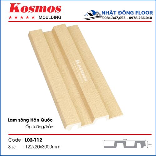 Lam 2 Sóng Hàn Quốc L02-112 Với Tông Màu Vàng Sữa Nổi Bật