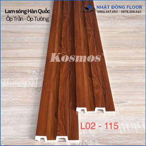 Lam 2 Sóng Hàn Quốc L02-115 Với Tông Màu Nâu Đỏ Nổi Bật