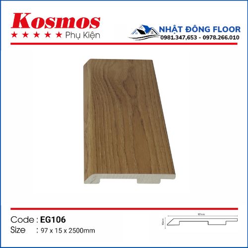 Len Tường Nhựa Giã Gỗ Kosmos EG106 Cao 97mm