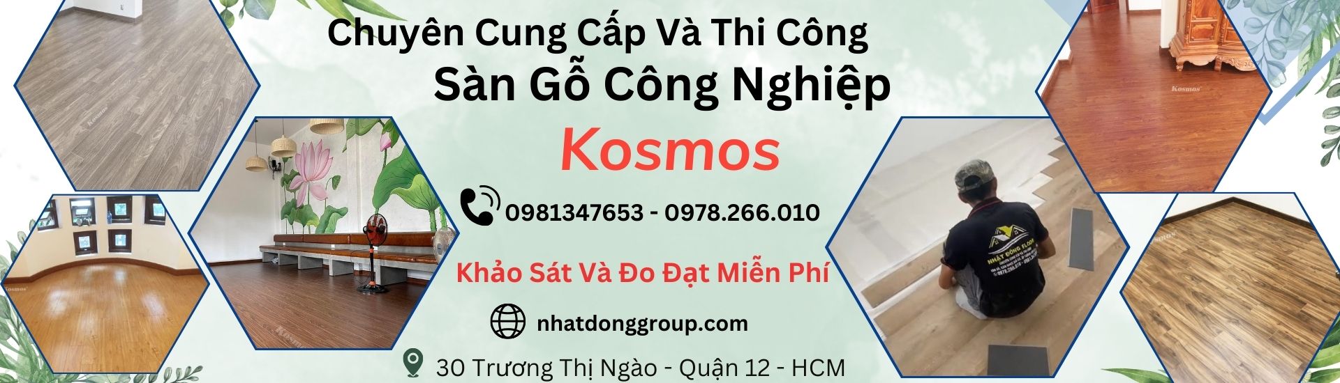 Sàn Gỗ Công Nghiệp Kosmos Tại Hồ Chí Minh,Long An , Bình Dương, Đồng Nai