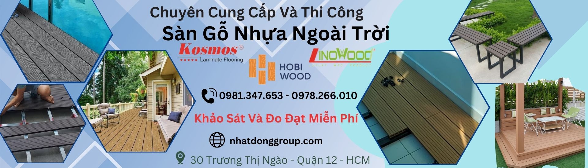 Sàn gỗ nhựa ngoài trời đẹp, chính hãng Tại Hồ Chí Minh,Long An , Bình Dương, Đồng Nai, Cần Thơ, Bạc Liêu