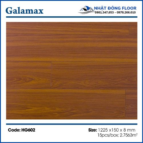 Sàn Gỗ Công Nghiệp Galamax Gold 8mm HG602