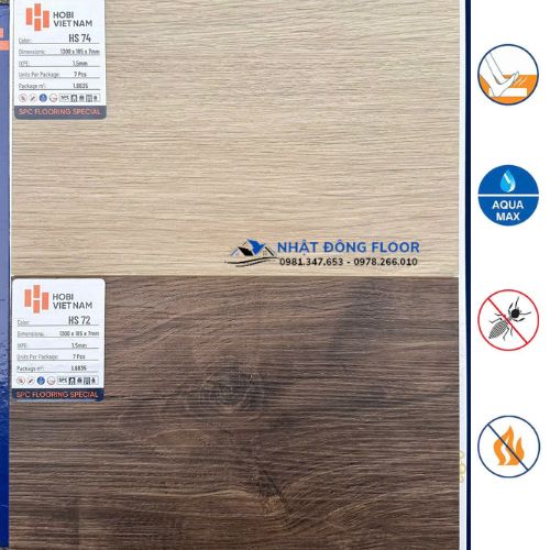 Sàn Nhựa Hèm Khóa Hobiwood HS72- HS74