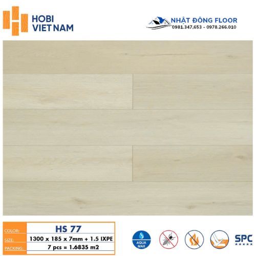 Sàn Nhựa hèm Khóa Hobiwood HS77 giá 385.000đ/m2