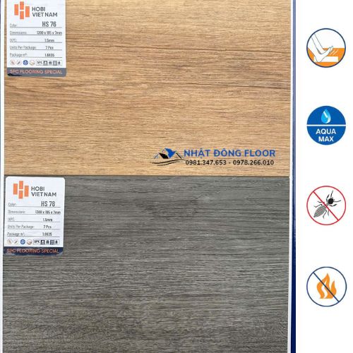 Sàn Nhựa Hèm Khóa Hobiwood HS76- HS78