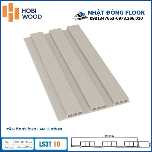 Tấm Ốp Lam 3 Sóng Thấp Hobiwood LS3T10