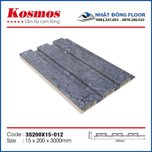 Tấm Ốp Tường Lam 3 Sóng Thấp Kosmos 3S200X15-012