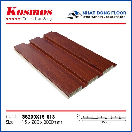 Tấm Ốp Tường Lam 3 Sóng Thấp Kosmos 3S200X15-013