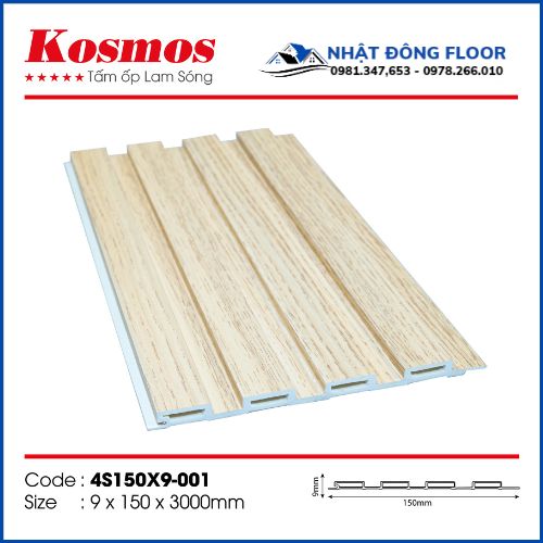 Tấm Ốp Tường Lam 4 Sóng Thấp Kosmos 4S150X9-001