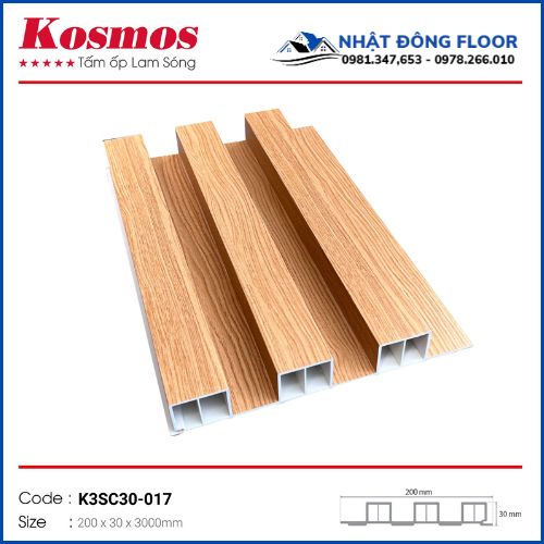 Tấm Ốp Tường Lam 3 Sóng Cao Kosmos K3SC30-017