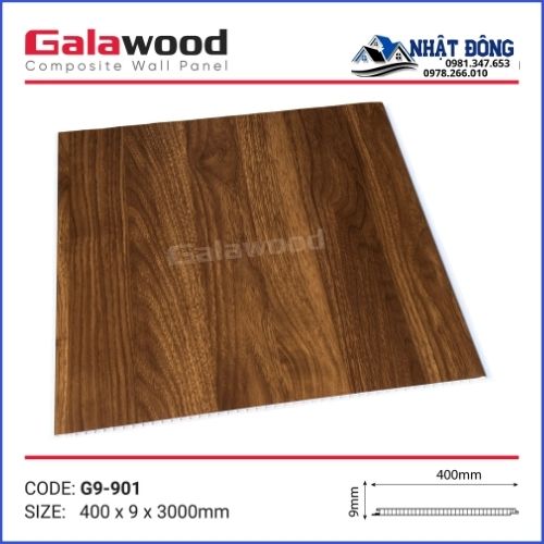 Tấm Ốp Nano Galawood Vân Gỗ Nâu Walnut G9-901