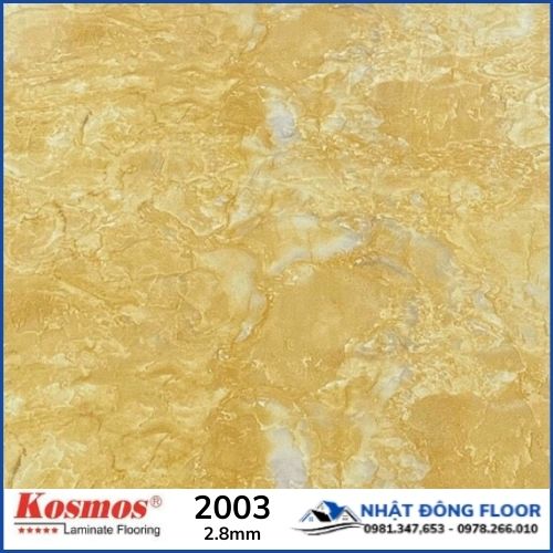 Tấm Ốp Tường PVC  Kosmos 2003 Có Họa Tiết Giả Vân Đá Gam Màu Vàng