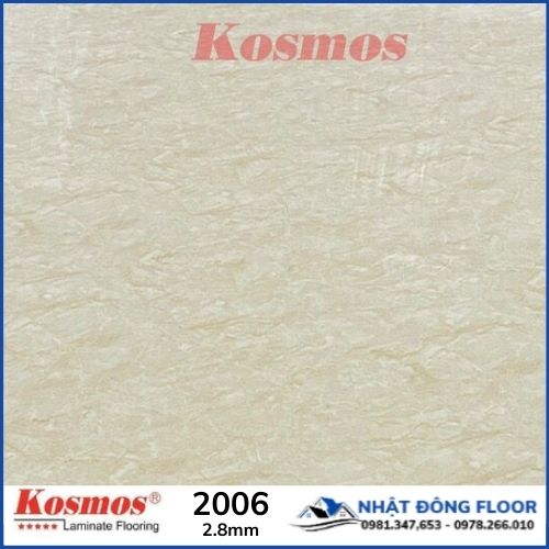 Tấm Ốp Tường PVC  Kosmos 2006 Có Họa Tiết Giả Vân Đá Gam Màu Vàng Nhạt