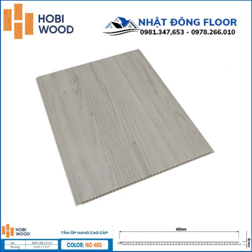 Tấm Nhựa Ốp Tường-Ốp Trần Nano Hobi Wood NO-403