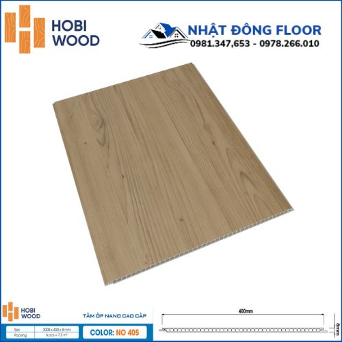 Tấm Nhựa Ốp Tường-Ốp Trần Nano Hobi Wood NO-405