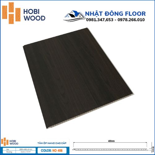 Tấm Nhựa Ốp Tường-Ốp Trần Nano Hobi Wood NO-408