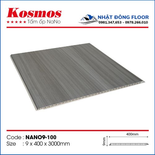 Tấm Nhựa Ốp Tường-Ốp Trần Nano Kosmos 9mm Nano9-100