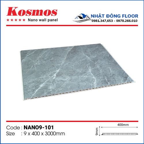 Tấm Nhựa Ốp Tường-Ốp Trần Nano Kosmos 9mm Nano9-101