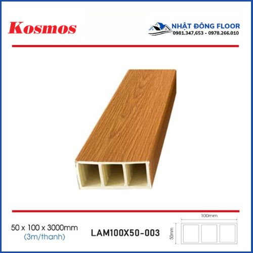 Thanh Lam Hộp Nhựa Giả Gỗ Kosmos 100x50mm-003