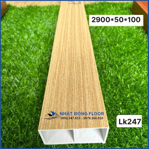 Thanh Lam Nhựa Giả Gỗ Giá Rẻ 100x50-LK247 Màu Vàng