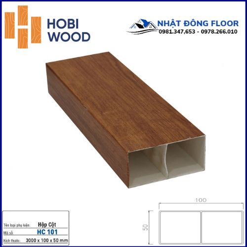 Thanh Lam Hộp Nhựa Giả Gỗ Hobi Wood 100x50mm HC101