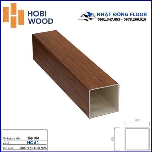Thanh Lam Hộp Nhựa Giả Gỗ Hobi Wood 60x60mm HC61
