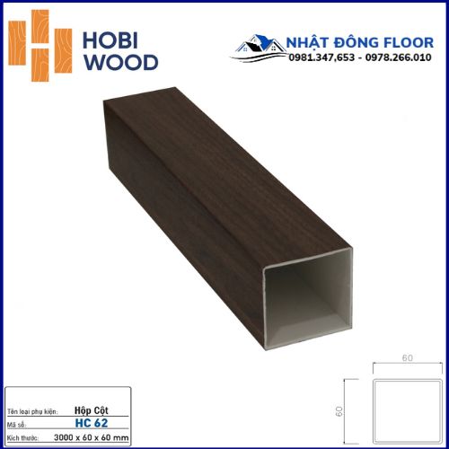 Thanh Lam Hộp Nhựa Giả Gỗ Hobi Wood 60x60mm HC62