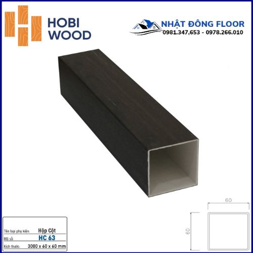 Thanh Lam Hộp Nhựa Giả Gỗ Hobi Wood 60x60mm HC63