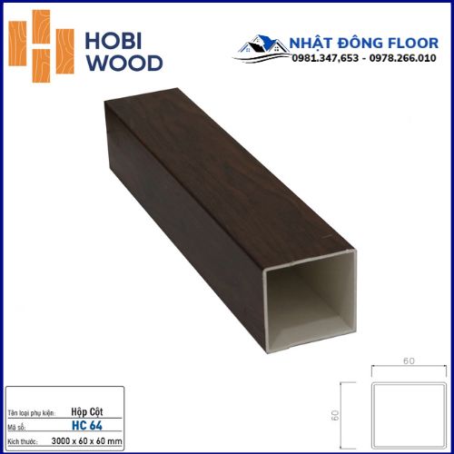 Thanh Lam Hộp Nhựa Giả Gỗ Hobi Wood 60x60mm HC64