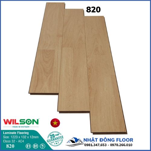 Sàn Gỗ Công Nghiệp WILSON 820 Dày 12mm