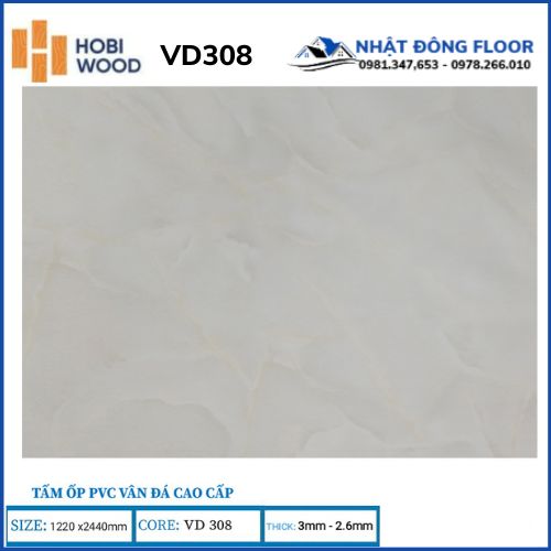 Tấm Ốp PVC Giả Đá Hobiwood VD308 Dày 3mm