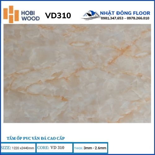 Tấm Ốp PVC Giả Đá Hobiwood VD310 Dày 3mm